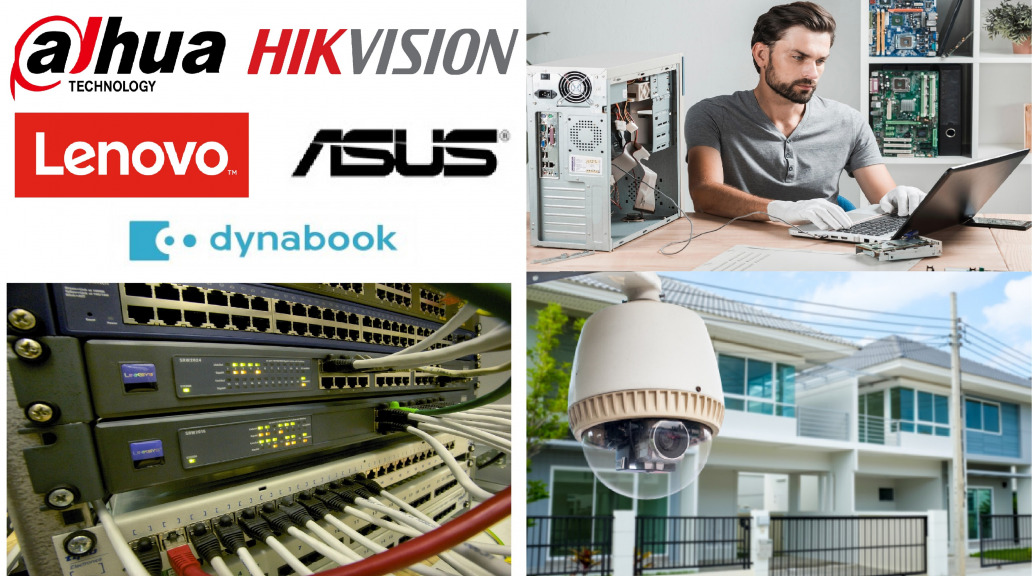 Dahua, Hikvision, Lenovo, Asus, HP, Cámaras de vigilancia, Redes de datos, Técnico de computadores